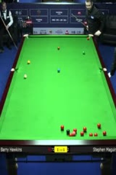斯诺克世界公开赛16进8巴里·霍金斯5-1斯蒂芬·马奎尔20240321