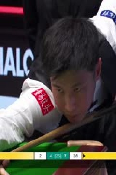 24-25赛季斯诺克世锦赛四分之一决赛赵心童12-4克里斯·沃克林(第二阶段)20250430