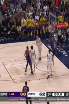 NBA常规赛 湖人VS掘金 20250223