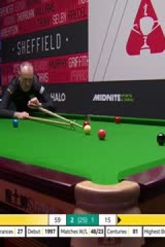 24-25赛季斯诺克世锦赛四分之一决赛约翰·希金斯5-3马克·威廉姆斯(第一阶段)20250429