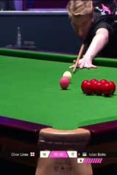 斯诺克单局限时赛32进16尤里安·博伊科54-34奥利弗·莱恩斯(朱峰立)20251213